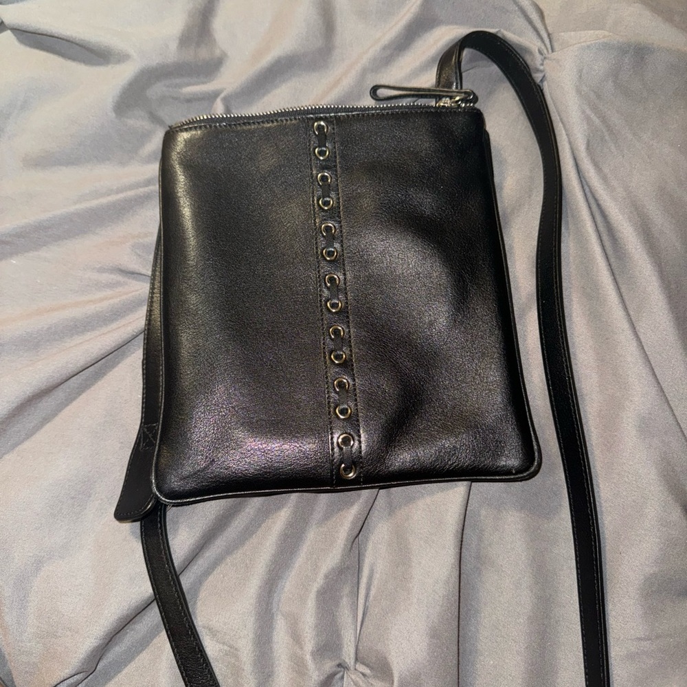 COACH Black Leather Crossbody Bag
